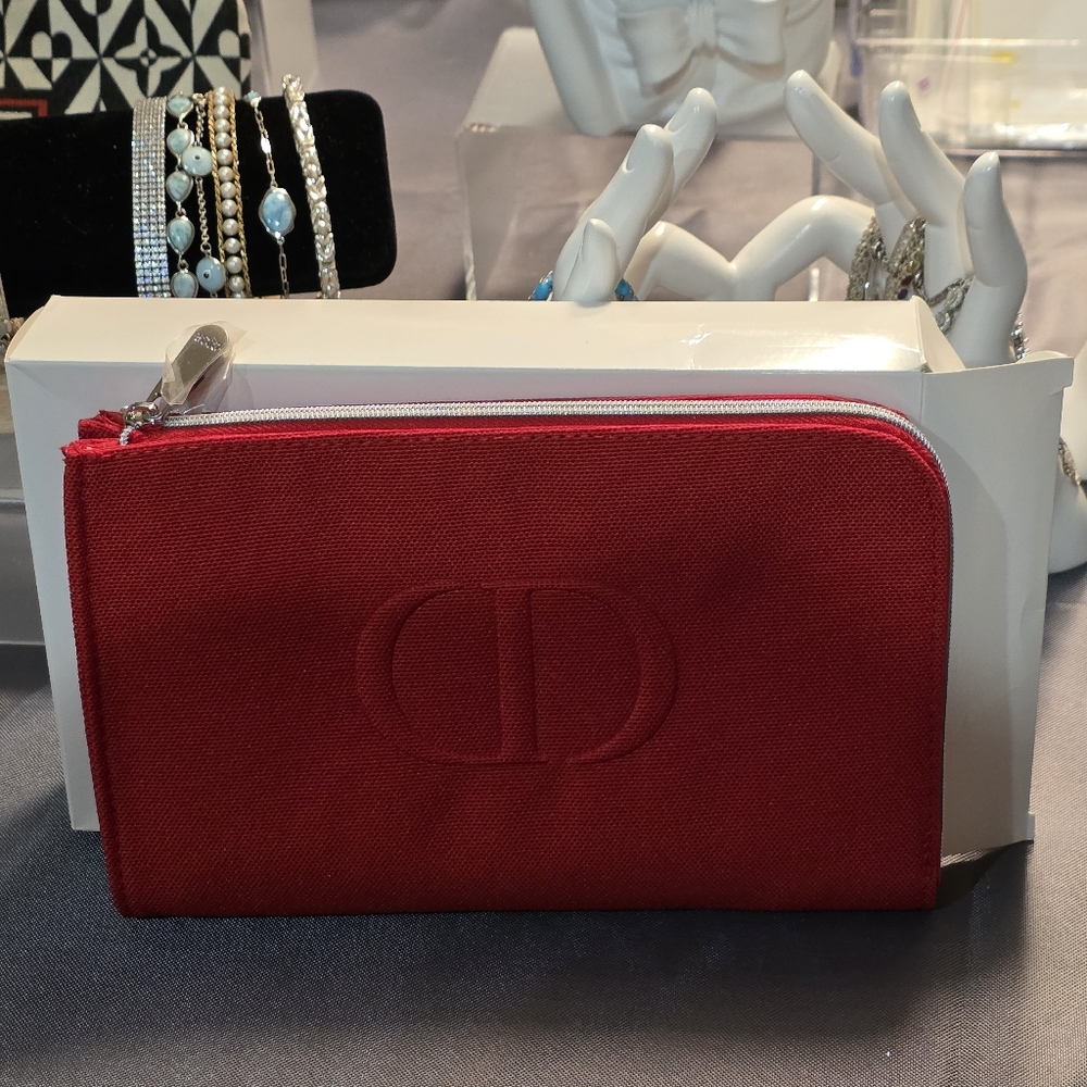 Dior Canvas Makeup Bag